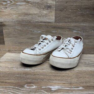 Converse White Leather Coca-Cola Platform Sneakers Women's Size EU 39